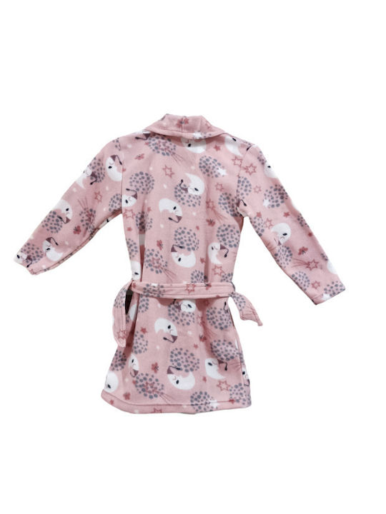 Dustin Kids Robe Winter Fleece Pink