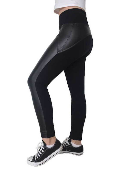 Factory Frauen Leggings Μαύρο