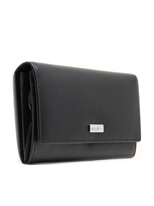 Large Leather Women's Wallet Classic with RFID Black