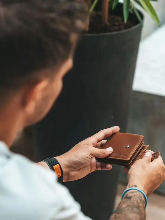 Brand Leather Men's Wallet Classic Brown