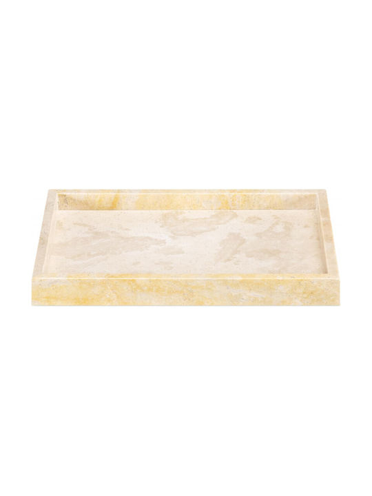 Navaris Διακοσμητικός Δίσκος Travertine Tray Rechteckig 30x20x3cm 1Stück
