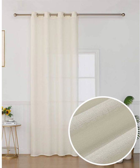 Viokarpet Vorhang mit Grommets Soraya Ecru 140x265cm