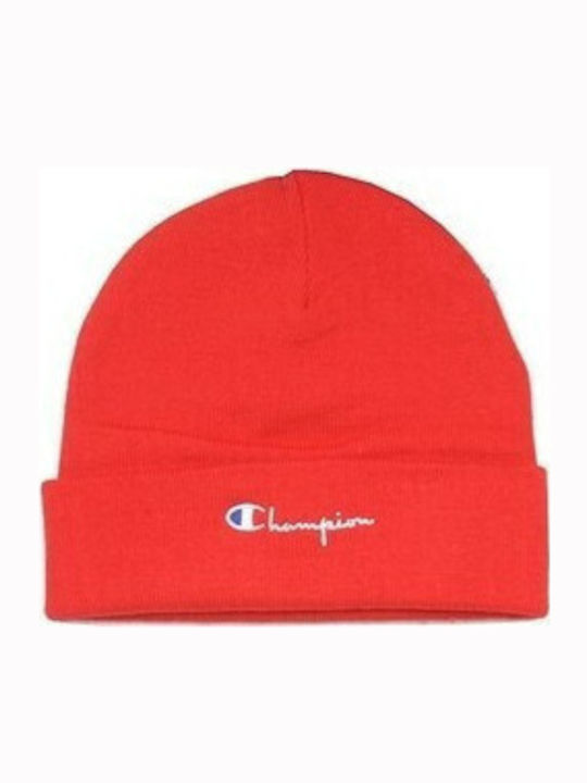 Beanie Unisex Σκούφος Πλεκτός σε Κόκκινο χρώμα