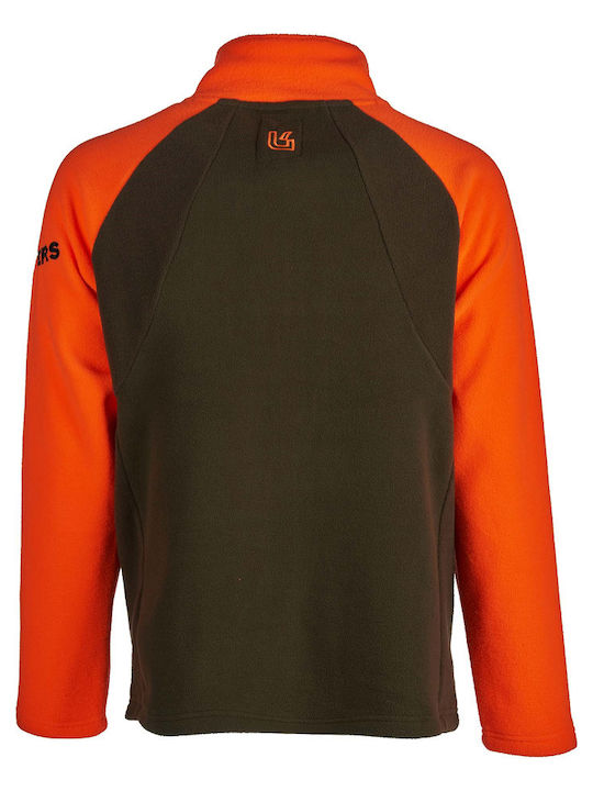 Ανδρική Ζακέτα Fleece Green/Orange