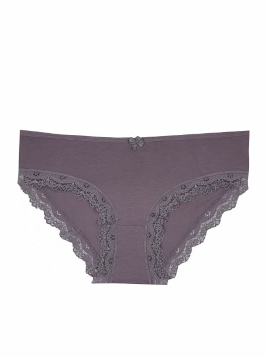 Βαμβακερά Γυναικεία Slip 2Pack με Δαντέλα Βεραμαν