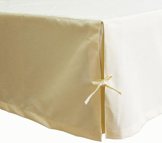 Decocraft Κάλυμμα Βάσης Κρεβατιού Cream 160x200cm