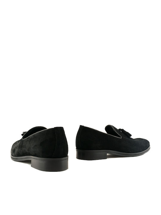 Leder Herren Mokassins in Schwarz Farbe