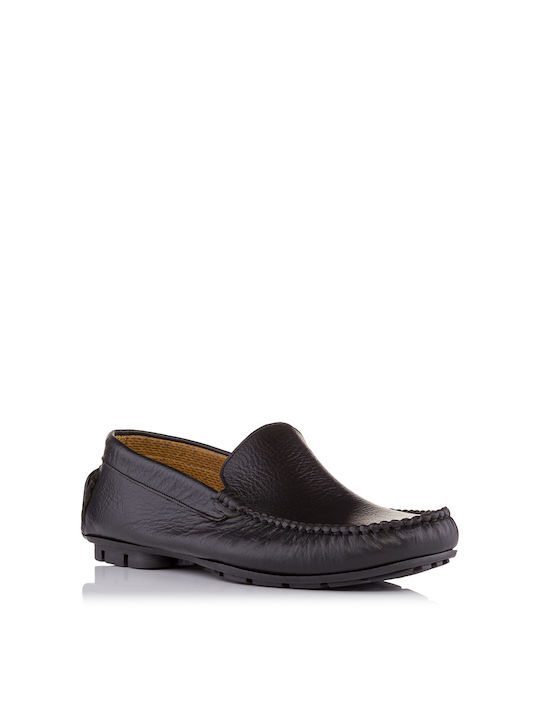 Nicon Footwear Co. Men's Leather Moccasins Black