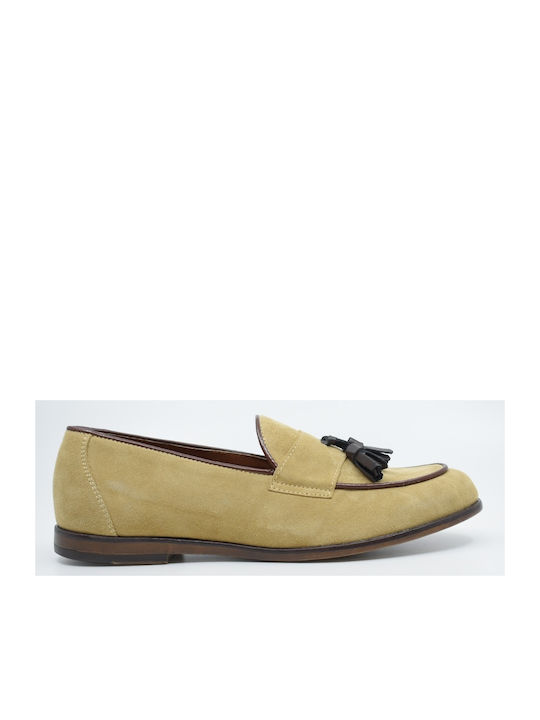 Il Mio Collection Men's Leather Moccasins Beige