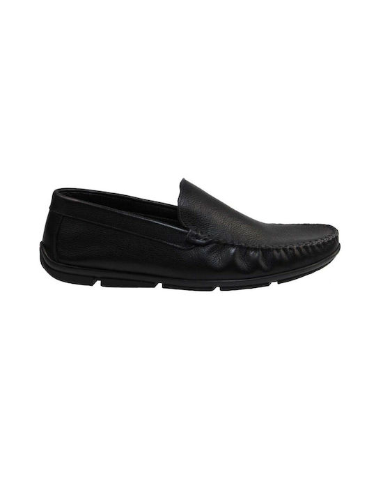 TsimpolisShoes Men's Leather Moccasins Black