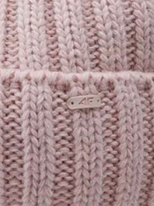 Kids Beanie Knitted Pink