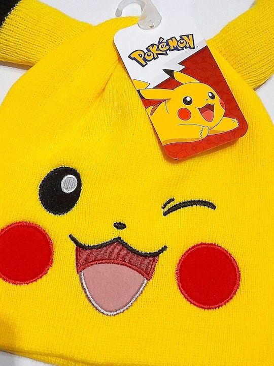 Pikachu Kinder Beanie Gestrickt Gelbe
