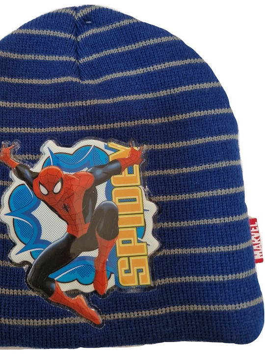 Kids Beanie Knitted Blue
