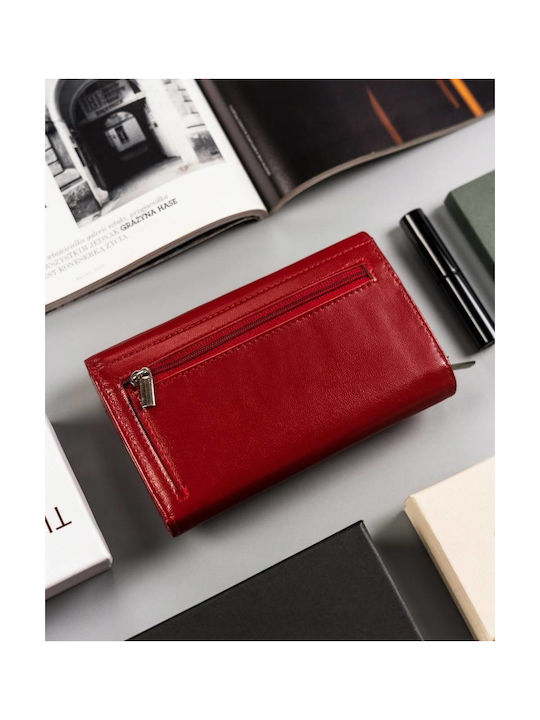 Leder Damen Geldbörse Rot