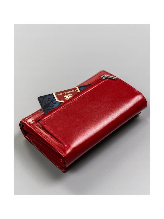 Leder Damen Geldbörse Rot