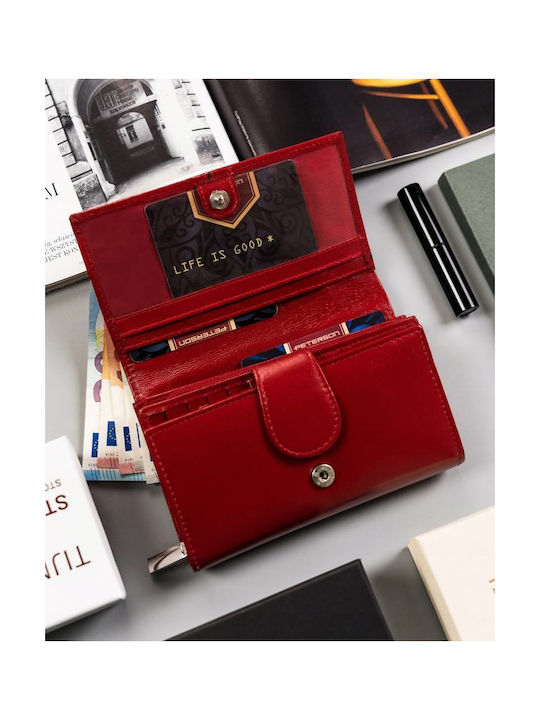 Leder Damen Geldbörse Rot