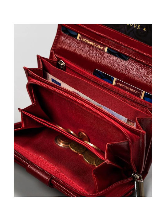 Leder Damen Geldbörse Rot