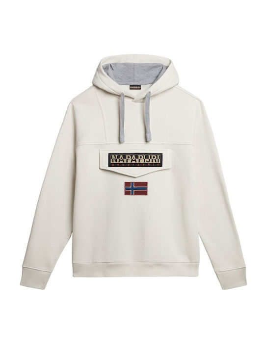 Napapijri Burgee Wint 2 Herren Sweatshirt mit Kapuze Weiß