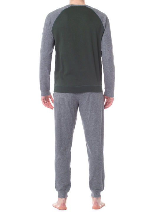 U.S. Polo Assn. Men's Winter Cotton Pajamas Set Green