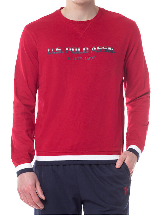 U.S. Polo Assn. Men's Winter Pajamas Set Red