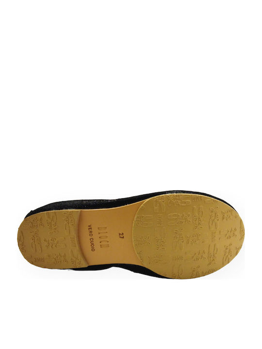 Kids Leather Ballerinas Black