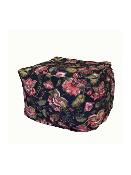Decocraft Sitzsack Hocker NightFlower Blau 60x60x45cm