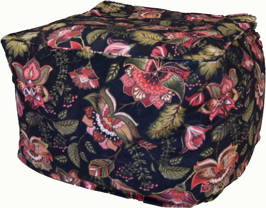 Decocraft Sitzsack Hocker NightFlower Blau 60x60x45cm