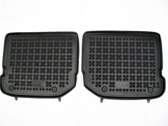 Rezaw Plast Set of Front and Rear Mats 4pcs Tray Type for Seat Leon Skoda Octavia Volkswagen Golf 2014+ Black