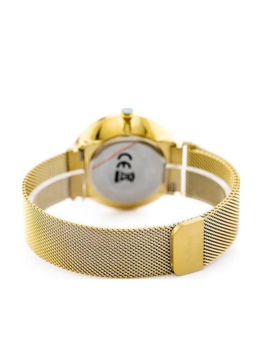 G.Rossi Herrenuhr 39mm Batterie mit Gold Metallarmband