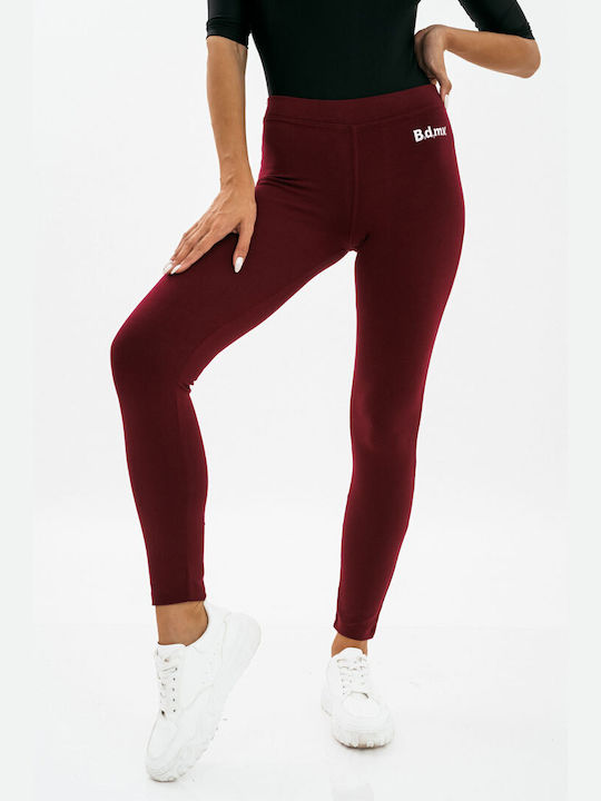 Bodymove Frauen Lang Leggings Burgundisch