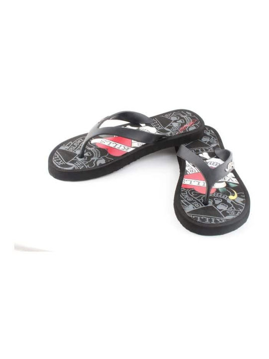 Ed Hardy Men's Flip Flops Gray