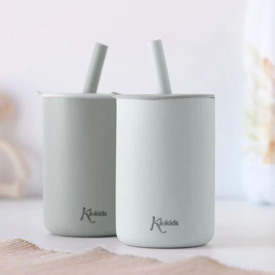 Kiokids Cănițe pentru copii din Silicon Gri 2buc 180ml