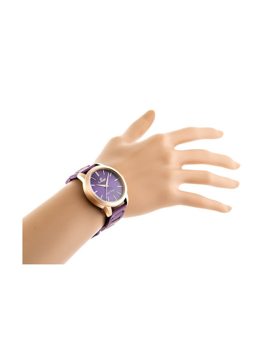 G.Rossi Men's Watch 31.5mm Battery with Purple Metal Bracelet