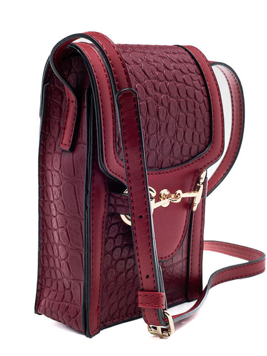 Voi & Noi Women's Mobile Phone Bag Burgundy