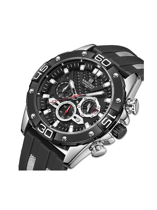 Naviforce Watch Chronograph Battery in Black / Black Color