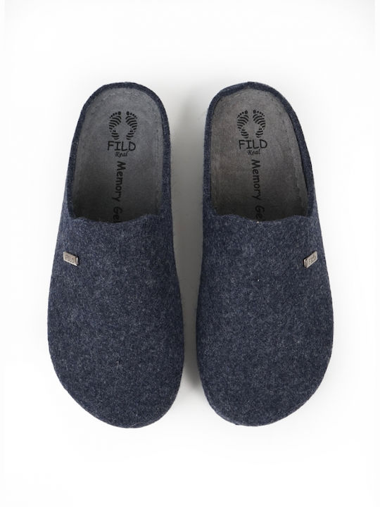 Fild Anatomic Men's Leather Slippers Blue