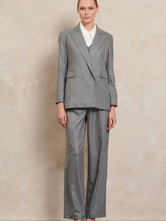 Matis Fashion Lung Blazer pentru femei Sacou Grey