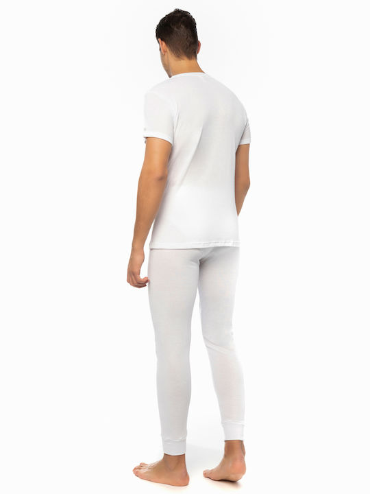 Minerva Men's Short Sleeve Undershirts λευκό 1Pachet