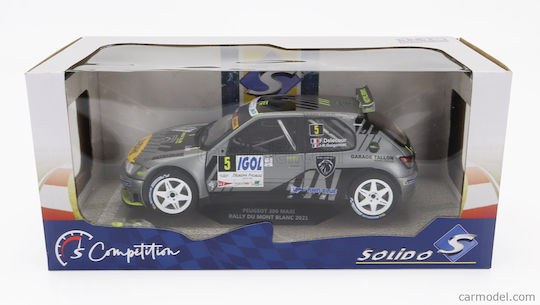 Solido Peugeot Racing Modeling Figure Car Gray in Scale 1:18
