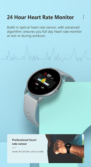 G.Rossi SG010E Stainless Steel 45mm Smartwatch με Παλμογράφο (Gold)