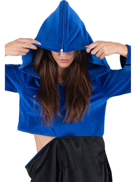 Set de Trening Catifea Black/Blue
