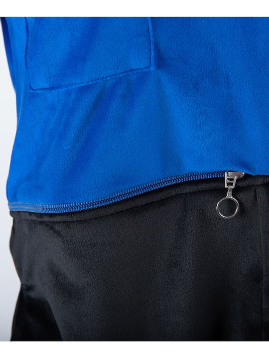 Set de Trening Catifea Black/Blue