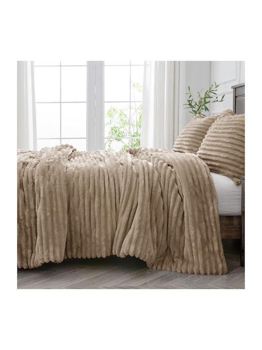 Isadore Lorraine Duvet Set Queen 220x240cm Vison 3pcs