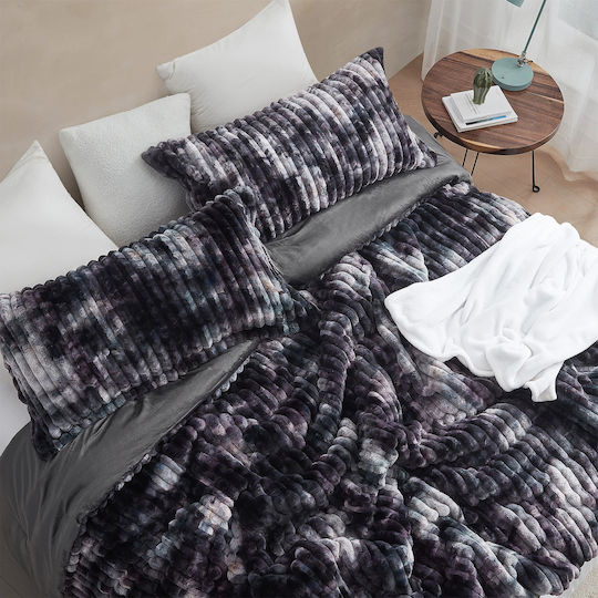 Isadore Lorraine Set Pilotă Super Dublu 220x240cm Grey-blue 3buc