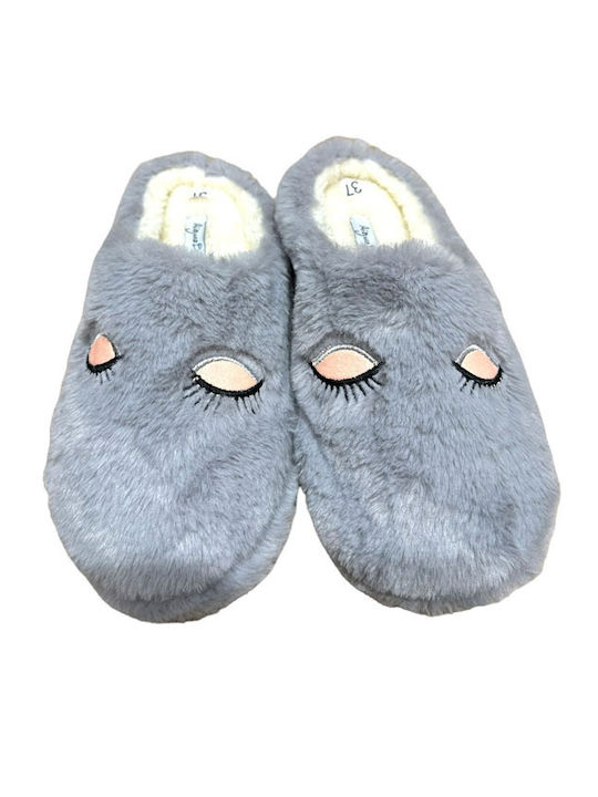 Adam's Shoes Kids Slippers Gray