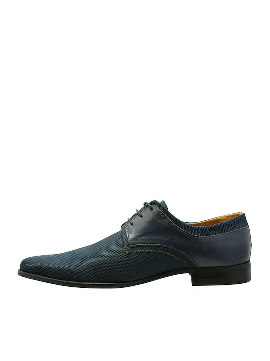 Handmade Men's Leather Dress Shoes Blue