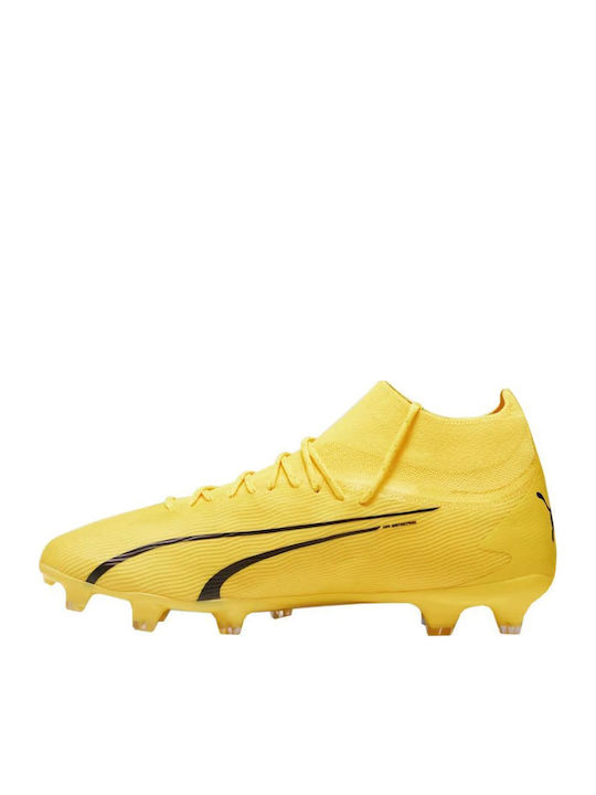 PUMA Ultra Pro Football Shoes with Cleats Yellow
