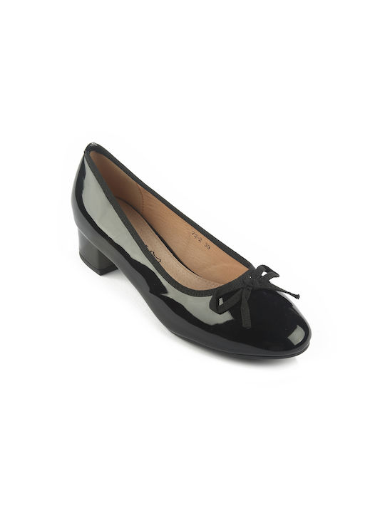 Fshoes Patent Leather Ballerinas Fshoes Black