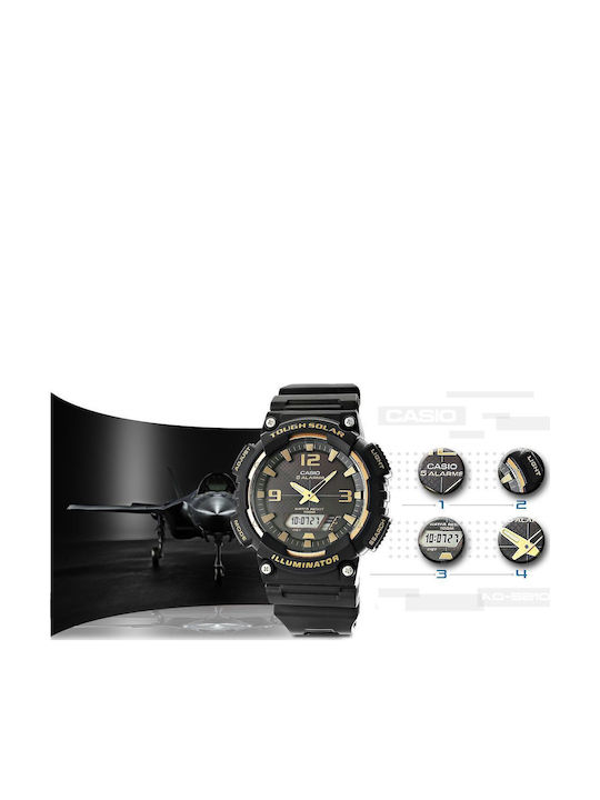 Casio Youth Digital Men's Watch 45mm Solar with Black / Black Rubber Strap