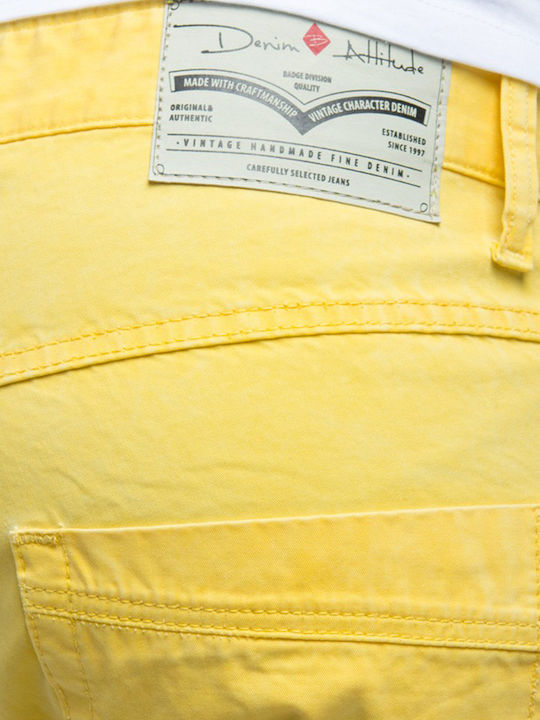 Herrenshorts Jeans Gelb